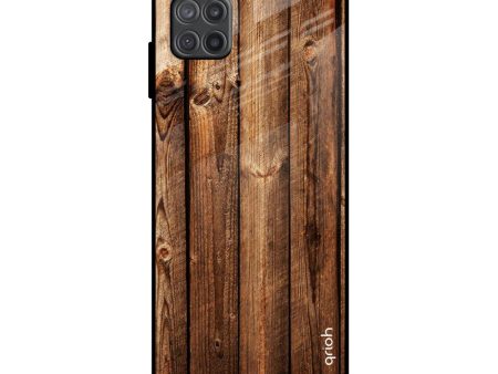 Timber Printed Glass Case for Samsung Galaxy M12 Online Hot Sale