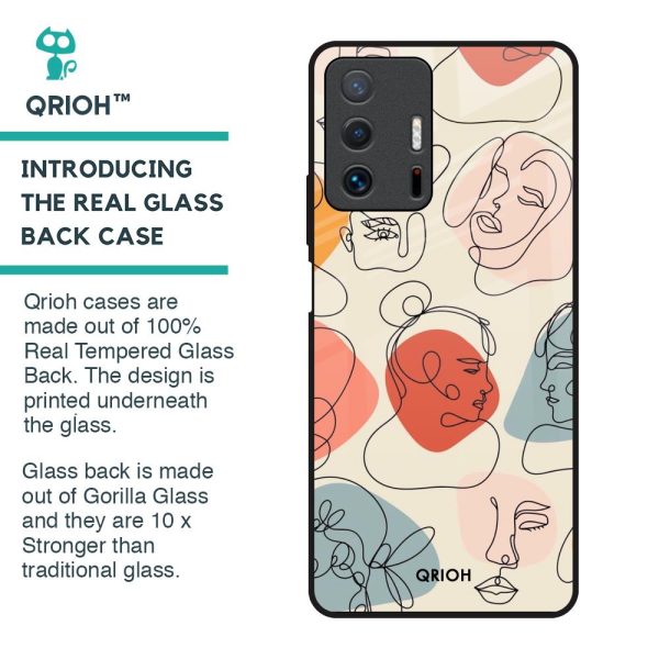 Abstract Faces Glass Case for Mi 11T Pro 5G on Sale