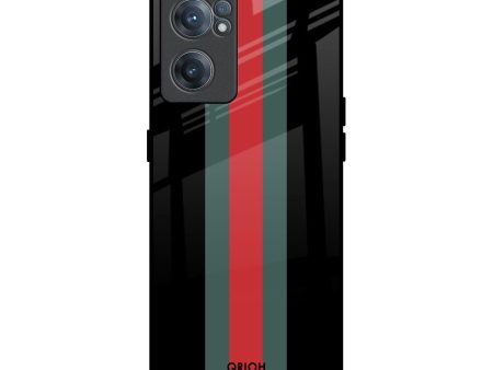 Vertical Stripes Glass Case for OnePlus Nord CE 2 5G For Sale