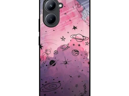 Space Doodles Glass Case for Realme C33 Supply