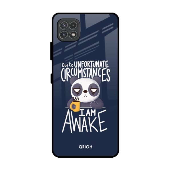 Struggling Panda Glass Case for Samsung Galaxy A22 5G For Sale