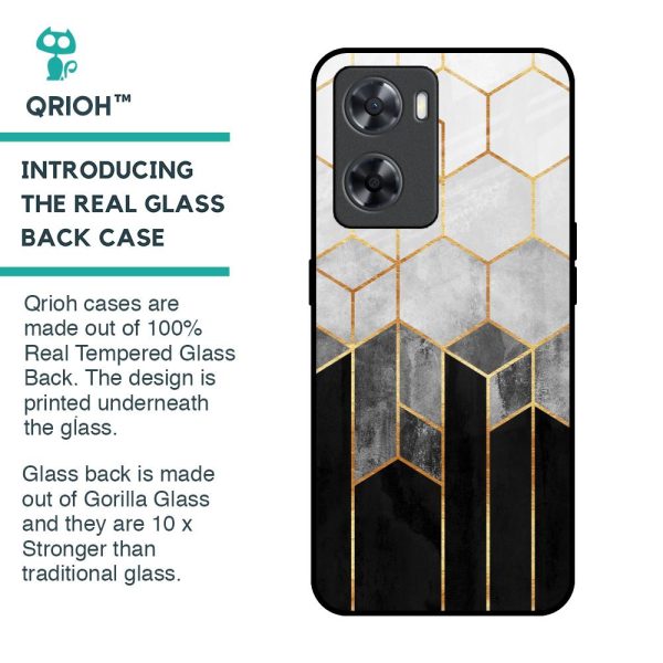 Tricolor Pattern Glass Case for OPPO A77s Discount