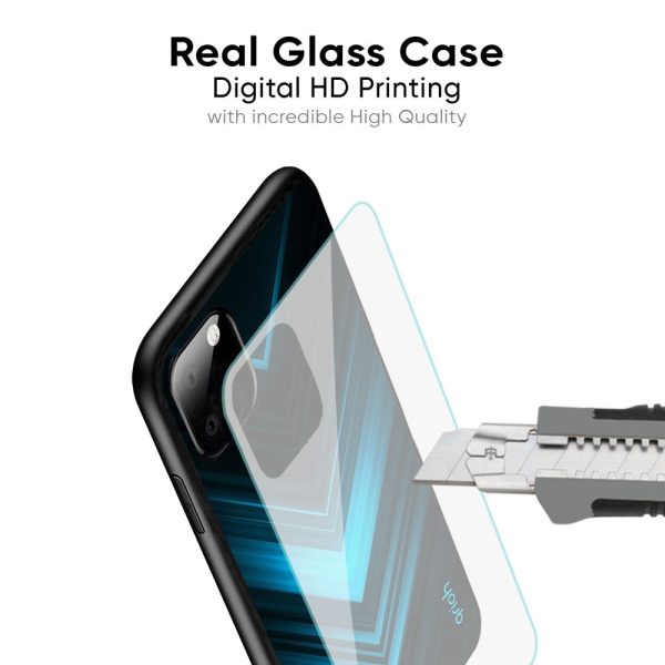 Vertical Blue Arrow Glass Case For Redmi 11 Prime Supply