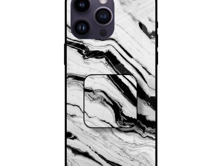 White Texture Marble Glass case with Square Phone Grip Combo Online Hot Sale