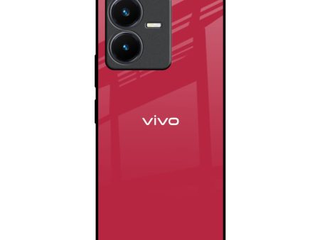 Solo Maroon Glass case for Vivo Y22 Sale