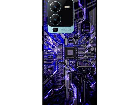 Techno Color Pattern Glass Case For Vivo V25 Pro on Sale