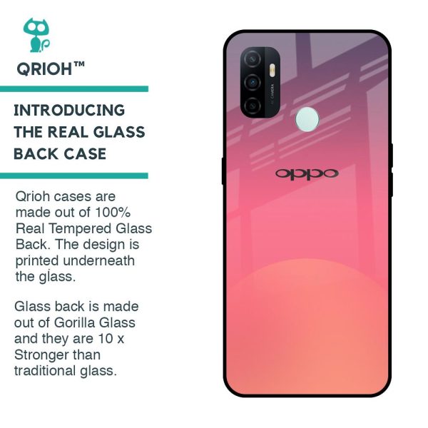 Sunset Orange Glass Case for Oppo A33 Online Sale