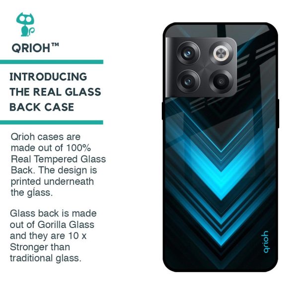 Vertical Blue Arrow Glass Case For OnePlus 10T 5G Supply