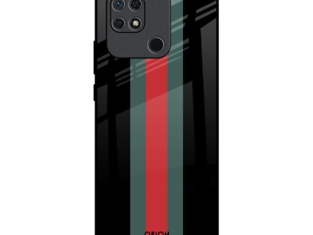 Vertical Stripes Glass Case for Redmi 10 Online now