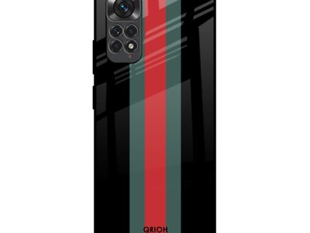 Vertical Stripes Glass Case for Redmi Note 11S Online Sale