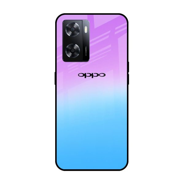 Unicorn Pattern Glass Case for OPPO A77s on Sale