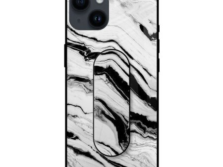 White Texture Marble Glass case with Slider Phone Grip Combo Online