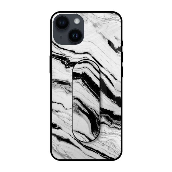 White Texture Marble Glass case with Slider Phone Grip Combo Online