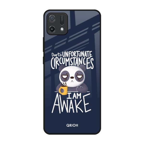 Struggling Panda Glass Case for Oppo A16K Supply