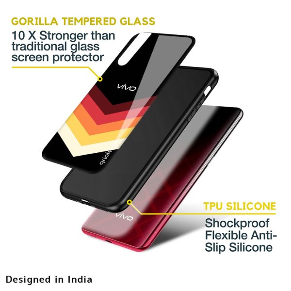 Abstract Arrow Pattern Glass Case For Vivo V25 For Cheap