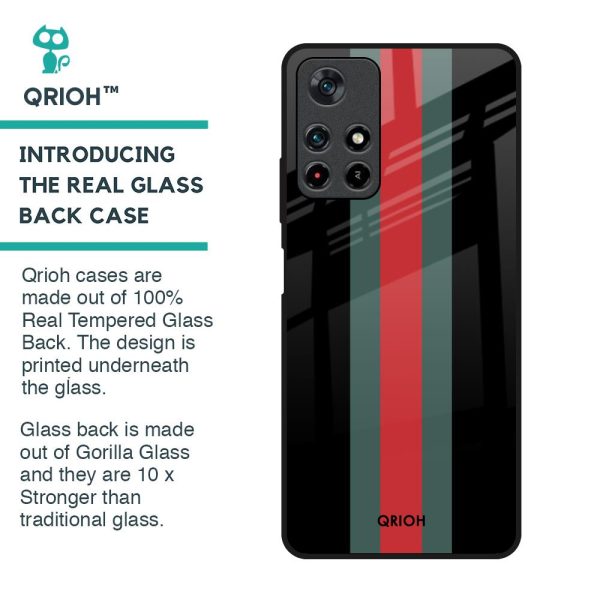 Vertical Stripes Glass Case for Redmi Note 11T 5G Hot on Sale