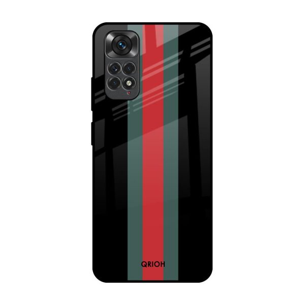 Vertical Stripes Glass Case for Redmi Note 11 For Sale