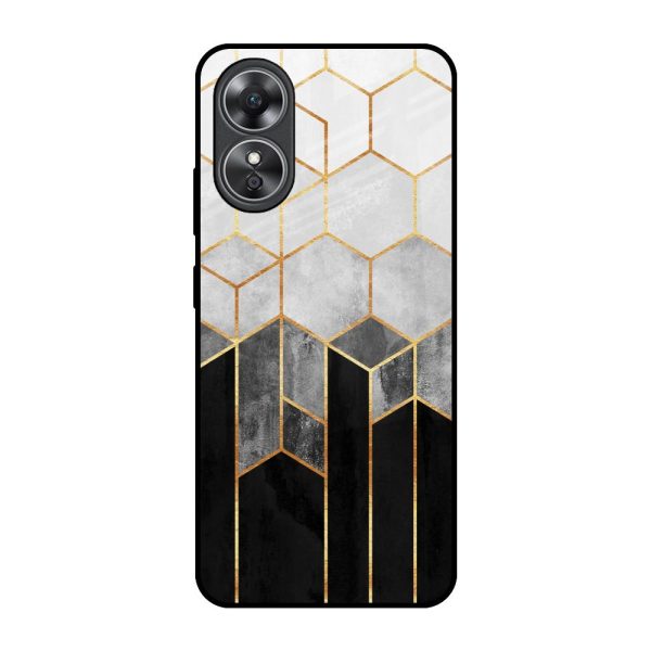 Tricolor Pattern Glass Case for OPPO A17 Discount