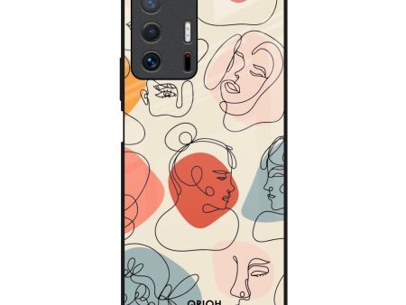 Abstract Faces Glass Case for Mi 11T Pro 5G on Sale