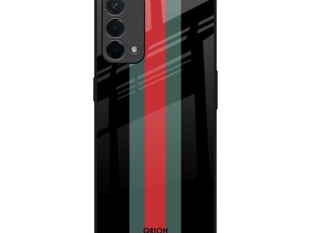 Vertical Stripes Glass Case for Oppo F19 Discount