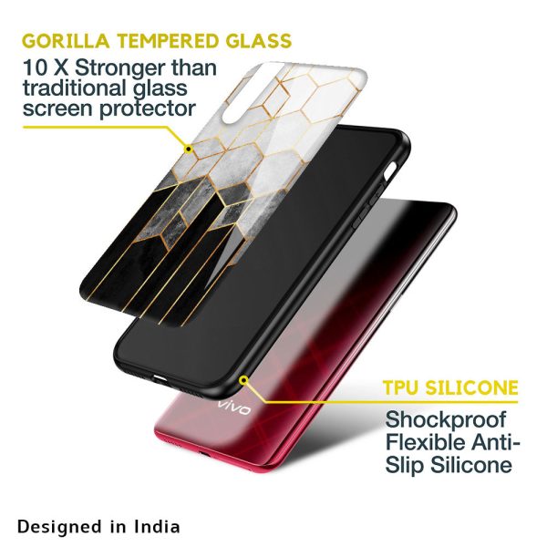 Tricolor Pattern Glass Case for Vivo Y22 For Discount