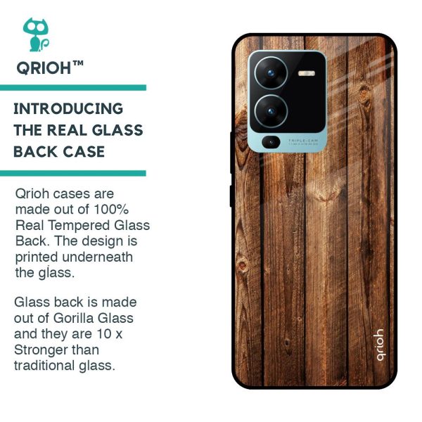 Timber Printed Glass case for Vivo V25 Pro Sale