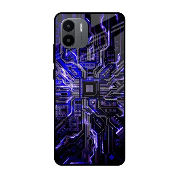 Techno Color Pattern Glass Case For Redmi A1 Fashion