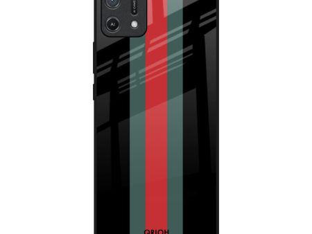 Vertical Stripes Glass Case for Oppo A16K For Sale