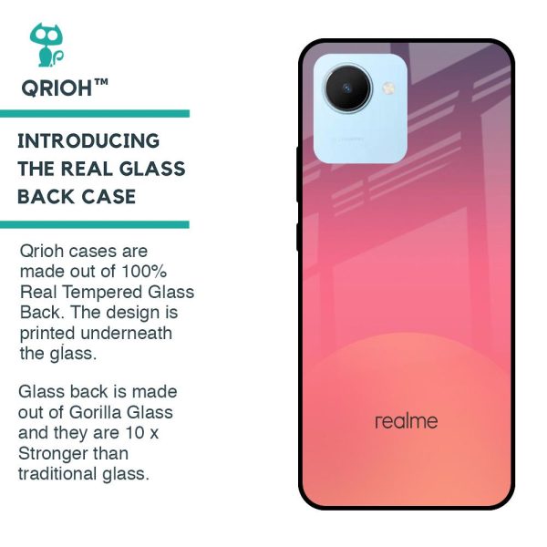 Sunset Orange Glass Case for Realme C30 For Cheap