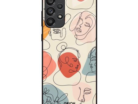 Abstract Faces Glass Case for Samsung Galaxy A33 5G For Discount