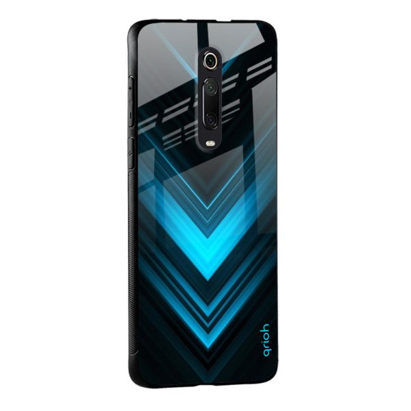 Vertical Blue Arrow Glass Case For Redmi A1 Hot on Sale