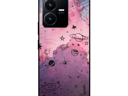 Space Doodles Glass Case for Vivo Y22 Cheap