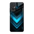 Vertical Blue Arrow Glass Case For Redmi 11 Prime Supply