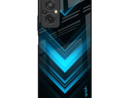 Vertical Blue Arrow Glass Case For Redmi 11 Prime Supply