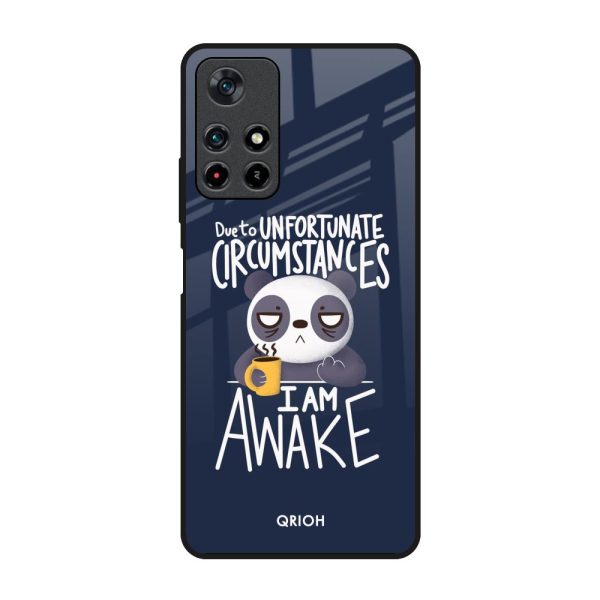 Struggling Panda Glass Case for Redmi Note 11T 5G Online