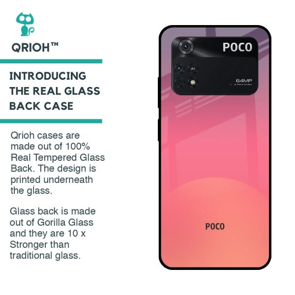 Sunset Orange Glass Case for Poco M4 Pro Sale