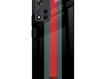 Vertical Stripes Glass Case for Mi 11i Online now