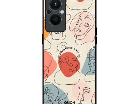 Abstract Faces Glass Case for OPPO F21 Pro 5G Cheap