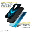 Vertical Blue Arrow Glass Case For OnePlus 10T 5G Supply