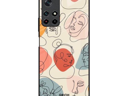 Abstract Faces Glass Case for Poco M4 Pro 5G Cheap