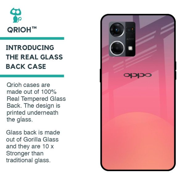 Sunset Orange Glass Case for Oppo F21s Pro Hot on Sale