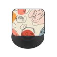 Abstract Faces Glass case with Square Phone Grip Combo Supply