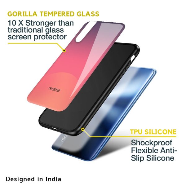 Sunset Orange Glass Case for Realme C30 For Cheap