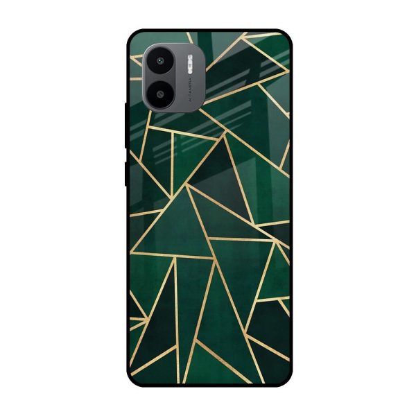 Abstract Green Glass Case For Redmi A1 Online now