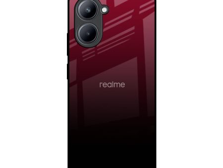 Wine Red Glass Case For Realme C33 Online Hot Sale