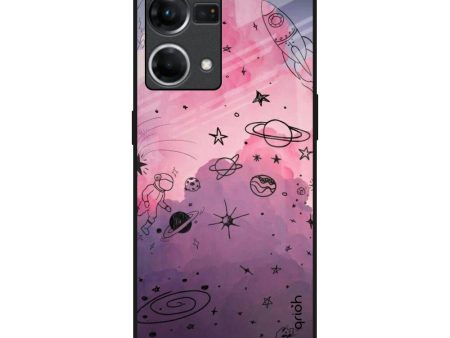 Space Doodles Glass Case for Oppo F21s Pro For Discount