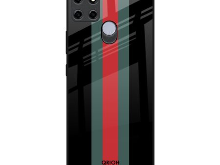 Vertical Stripes Glass Case for Realme C25 Fashion