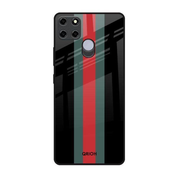 Vertical Stripes Glass Case for Realme C25 Fashion