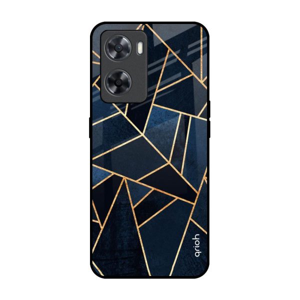 Abstract Tiles Glass Case for OPPO A77s Fashion