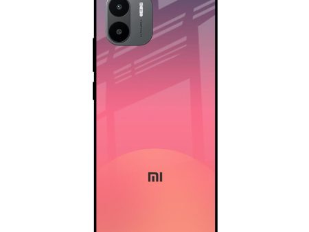 Sunset Orange Glass Case for Redmi A1 Fashion